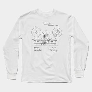Grinding Mill Vintage Patent Hand Drawing Long Sleeve T-Shirt